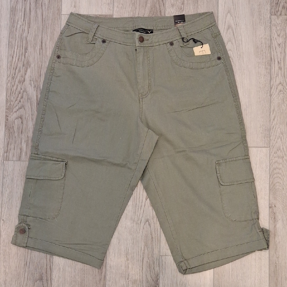 Lane Bryant Women's Olive Cargo Shorts